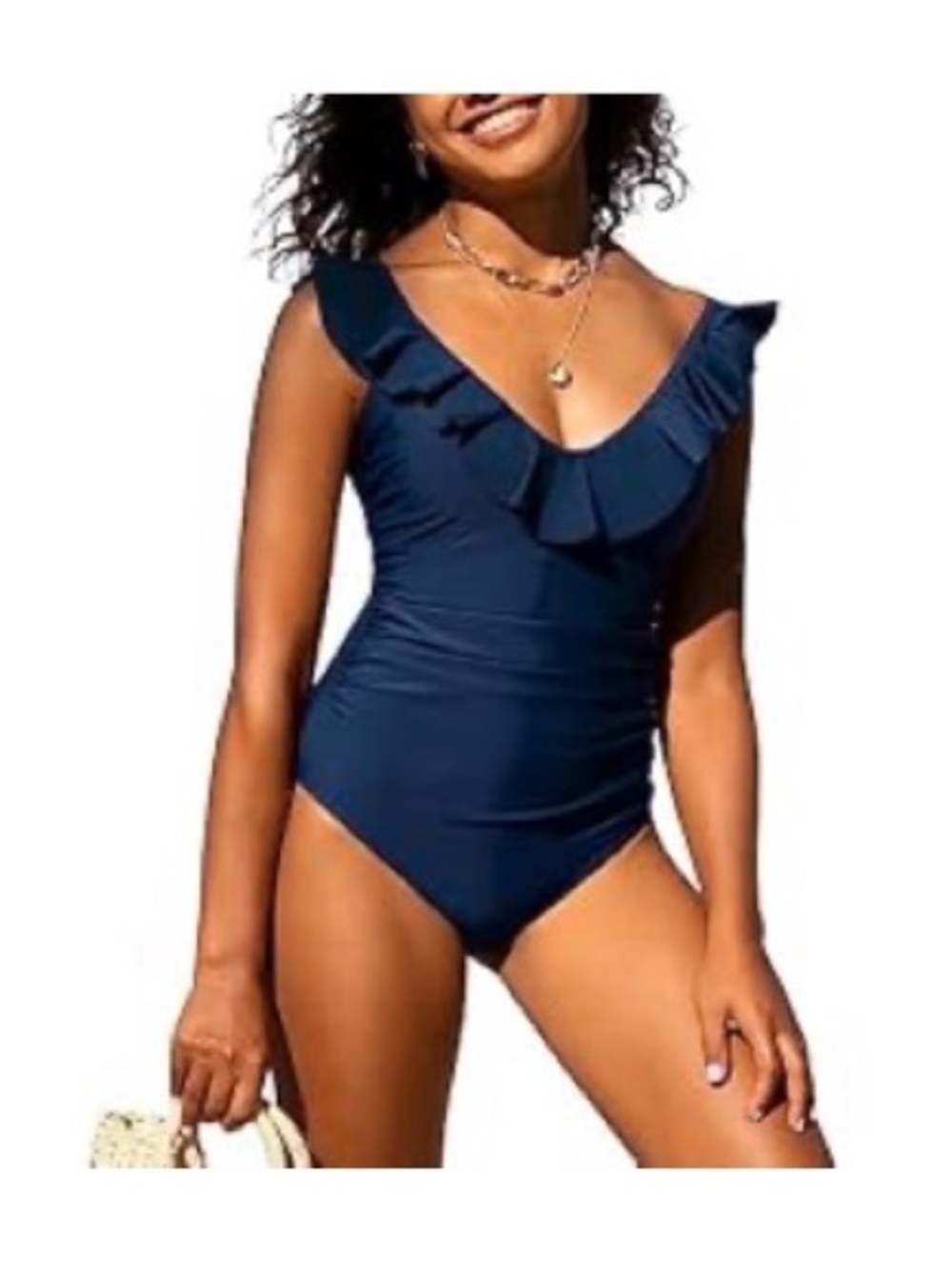Women’s Hilor Navy One Piece Swimsuit (Size XXL/US 12)